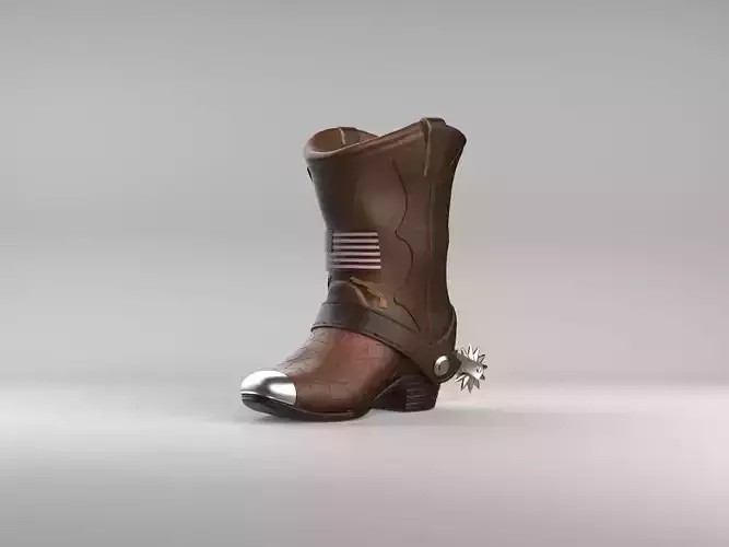 Cowboy Boot Piggy Bank 3D print model
