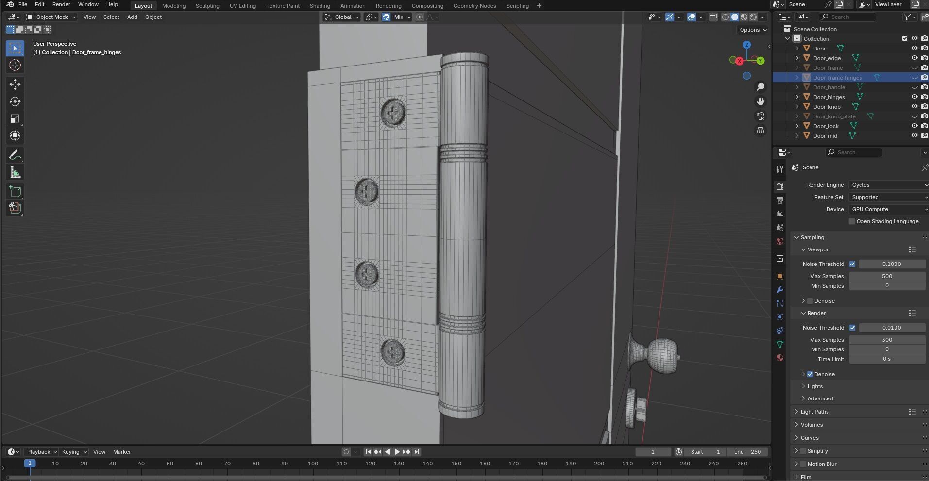 Door CG72 3D model_9
