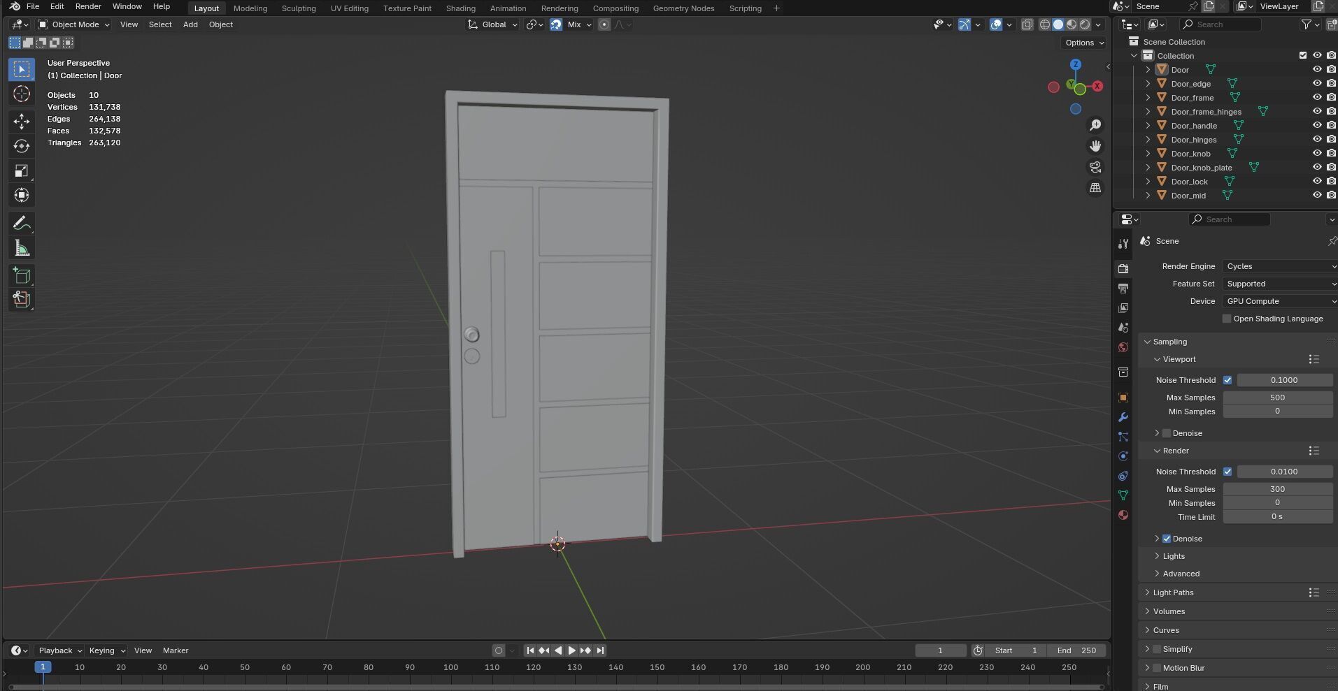 Door CG72 3D model_11