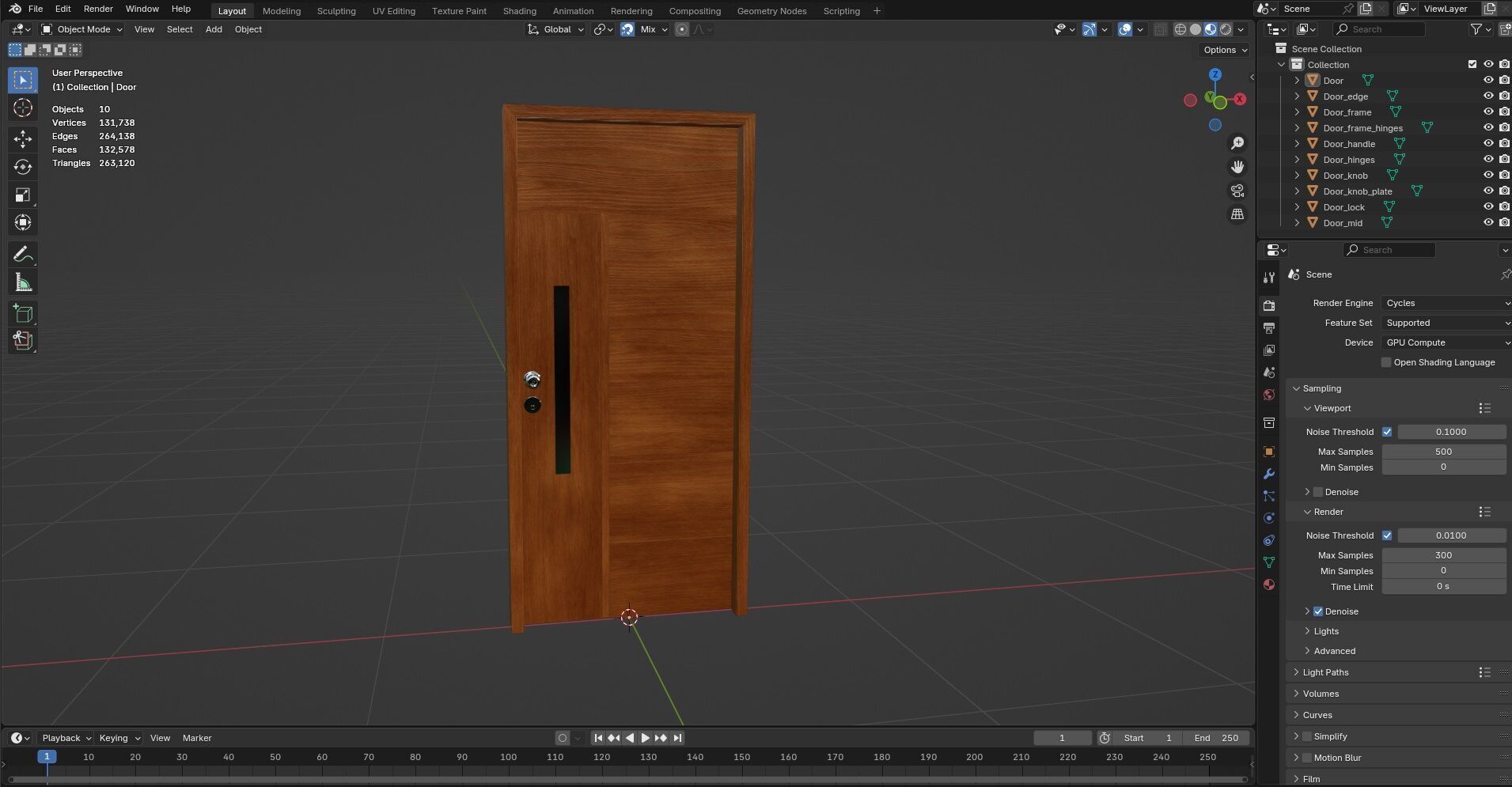 Door CG72 3D model_12
