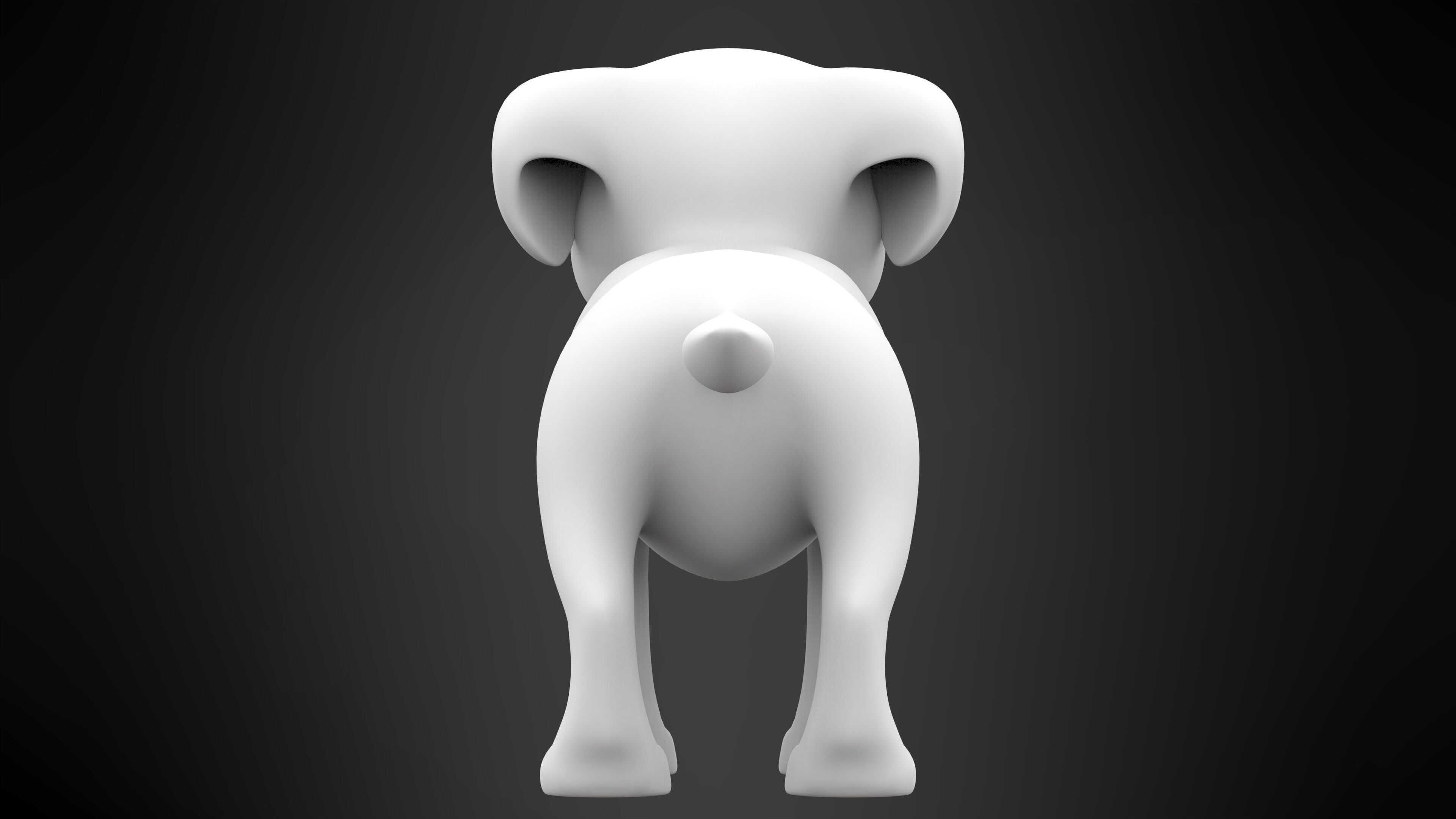 Black Labrador Low-poly 3D model_8