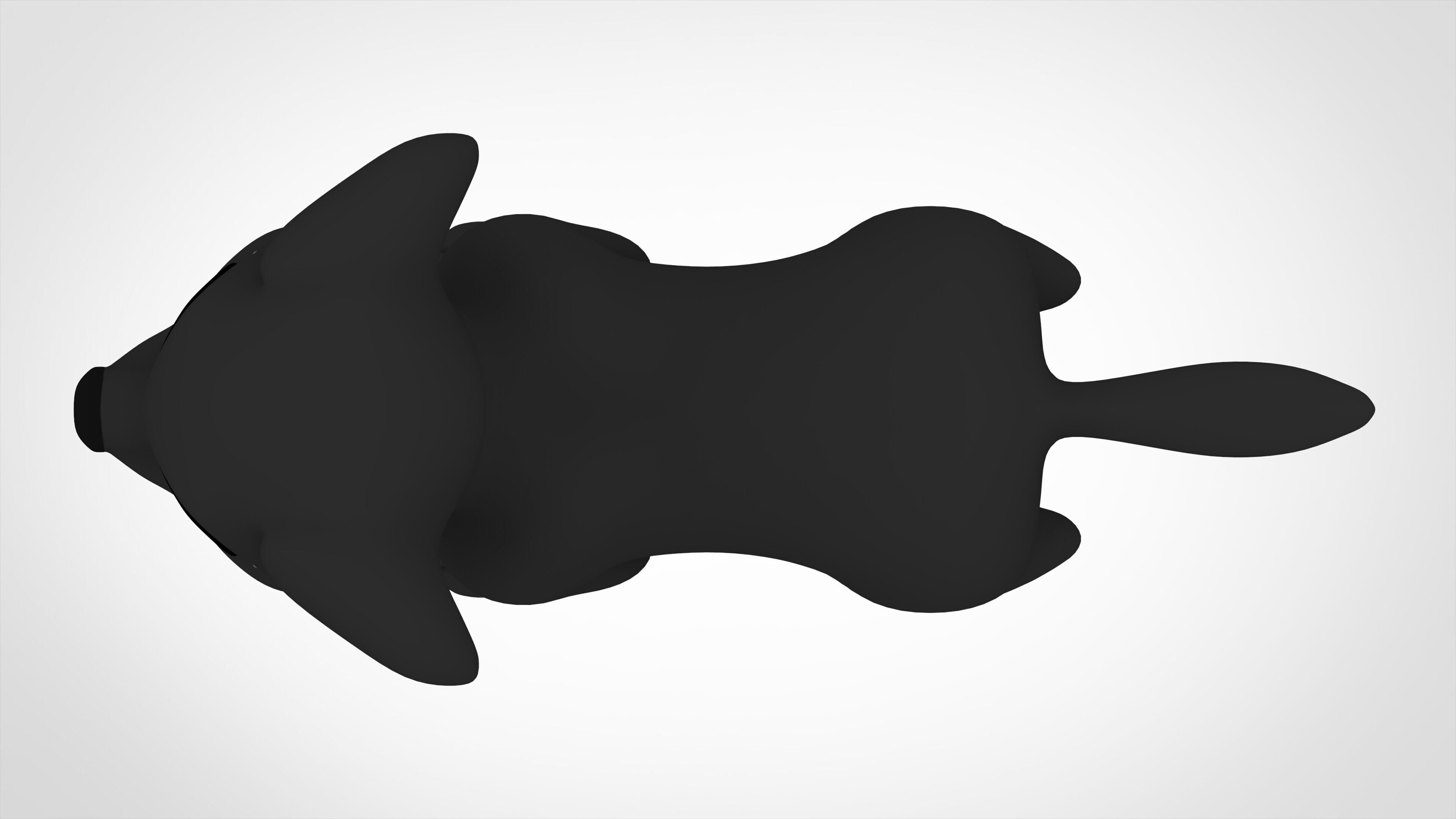 Black Labrador Low-poly 3D model_4