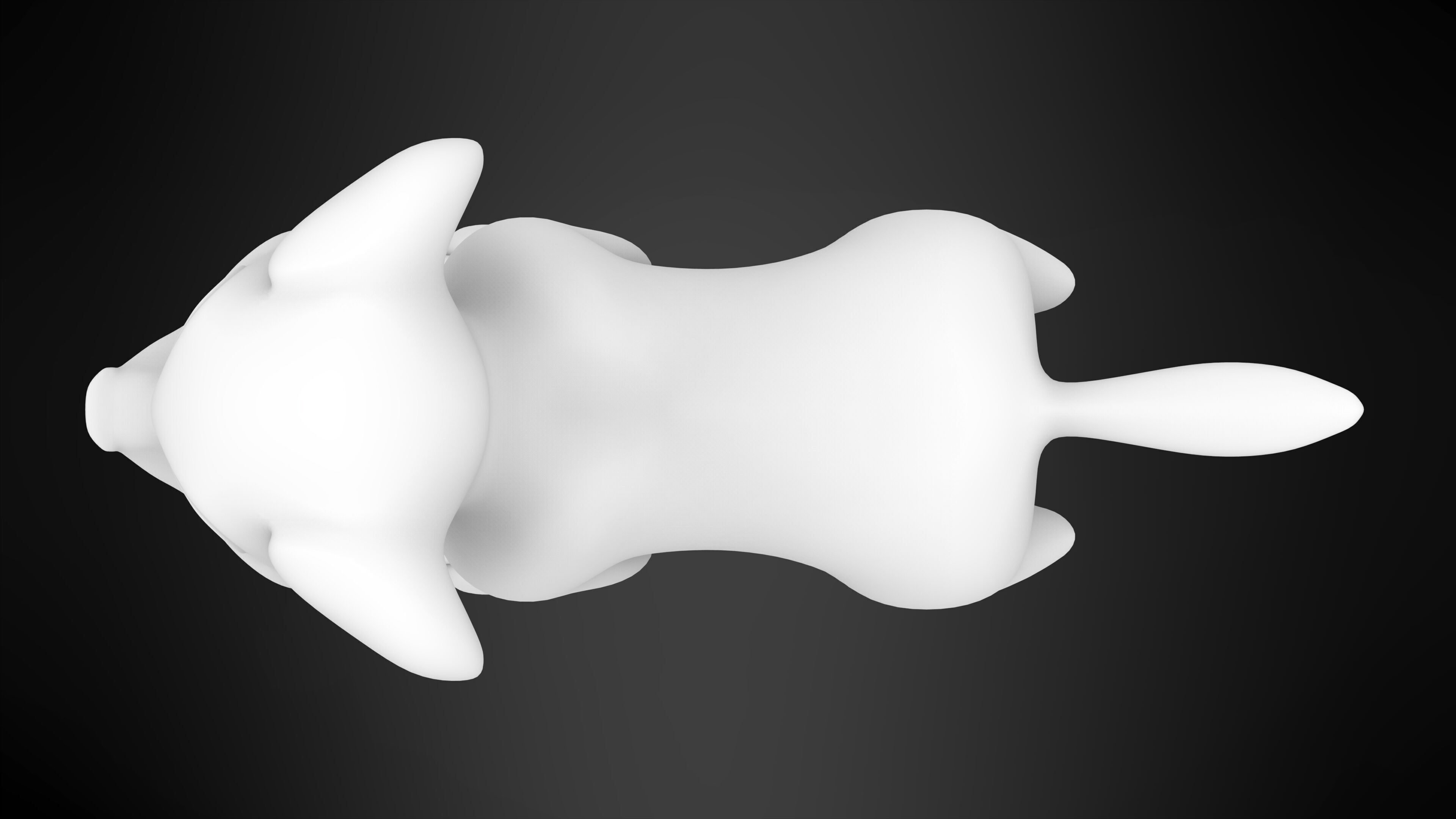 Black Labrador Low-poly 3D model_9