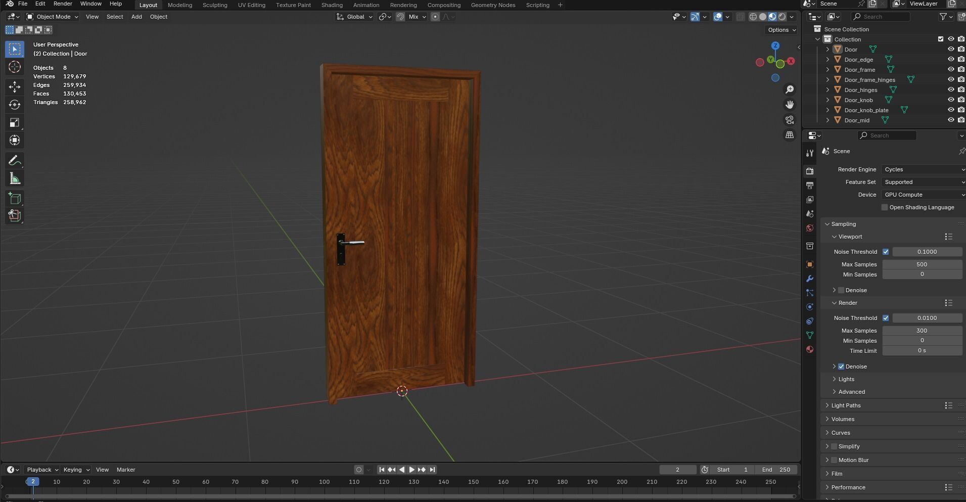 Door CG73 3D model_12