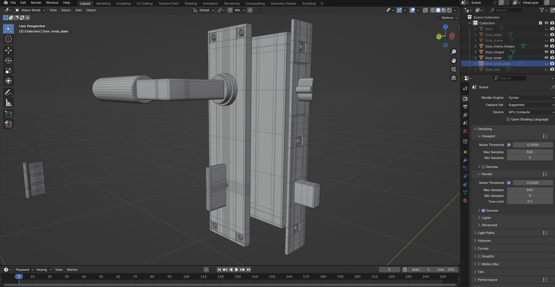 Door CG73 3D model_7