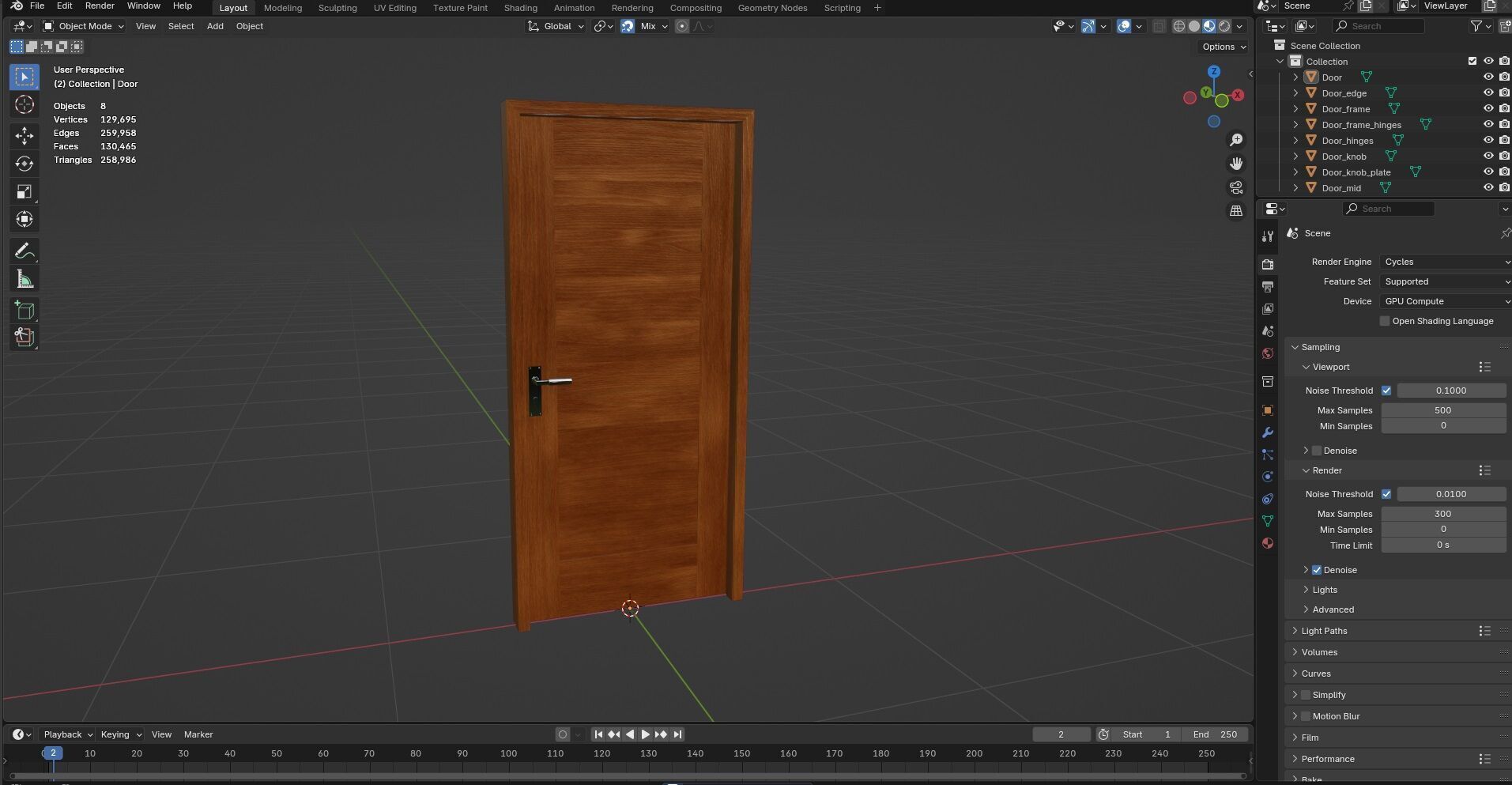 Door CG74 3D model_12
