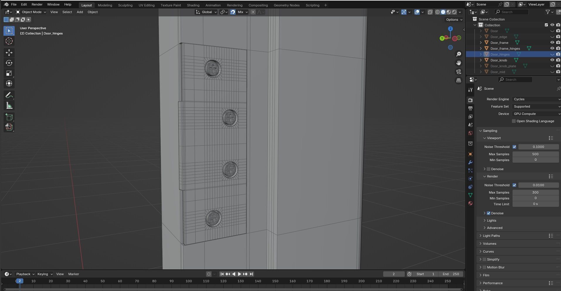 Door CG74 3D model_8