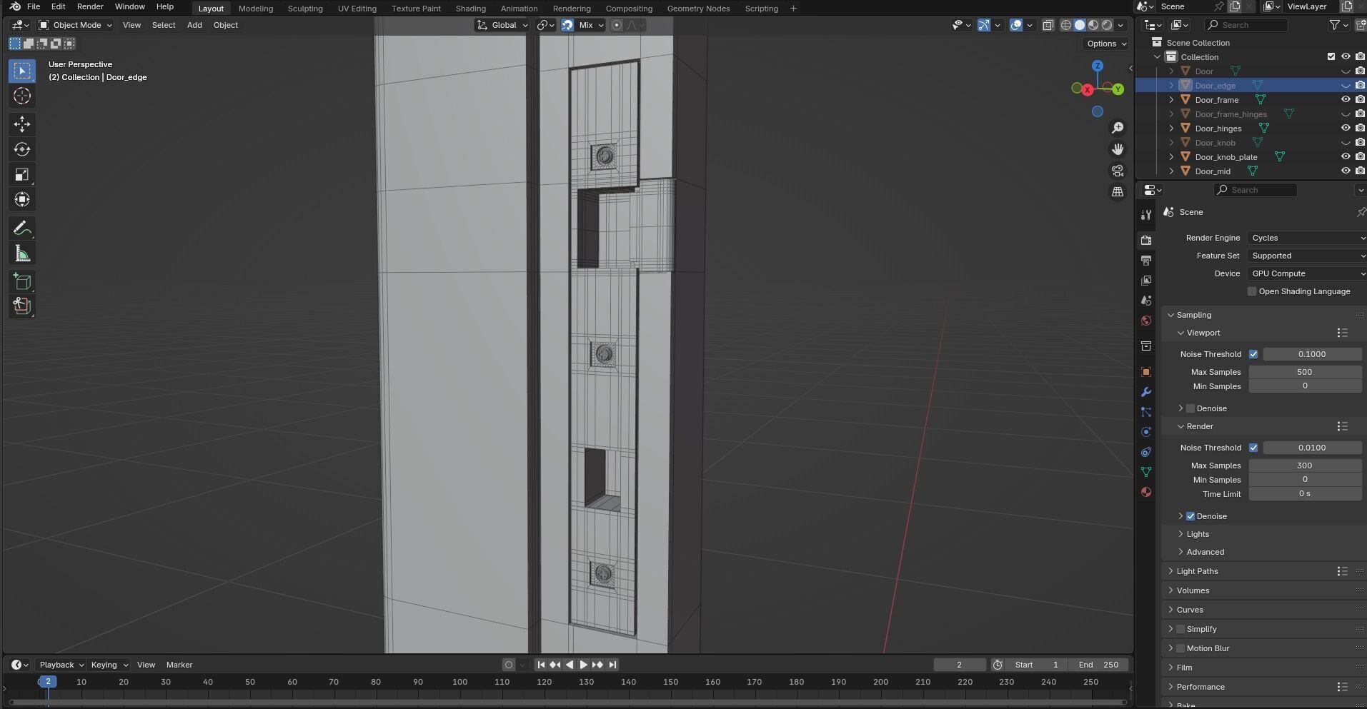 Door CG74 3D model_10