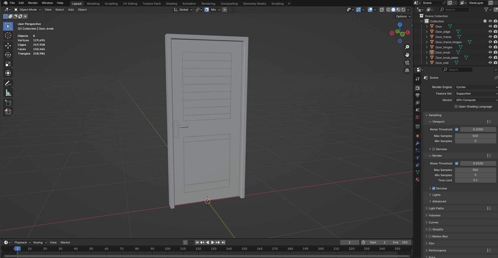 Door CG74 3D model_11