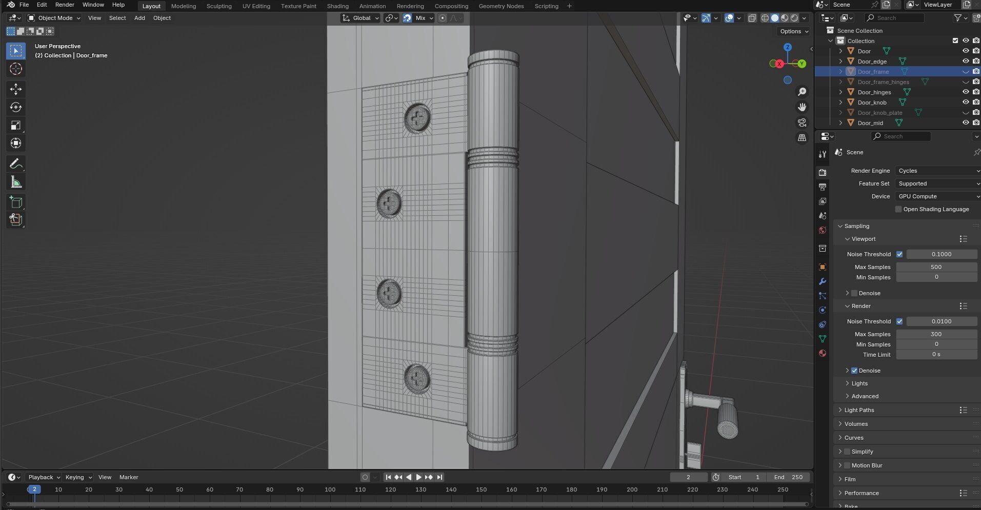 Door CG74 3D model_9