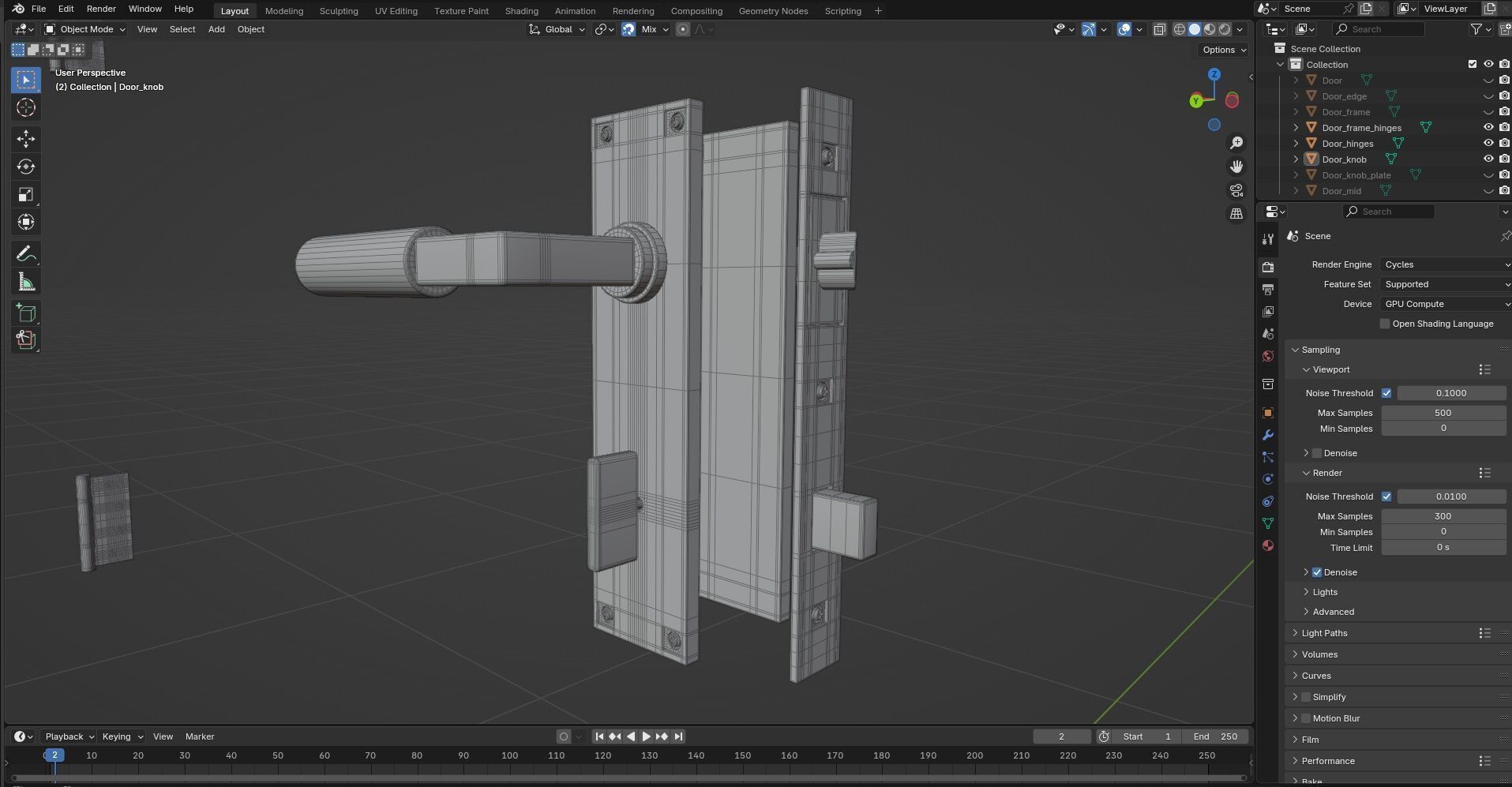 Door CG74 3D model_7