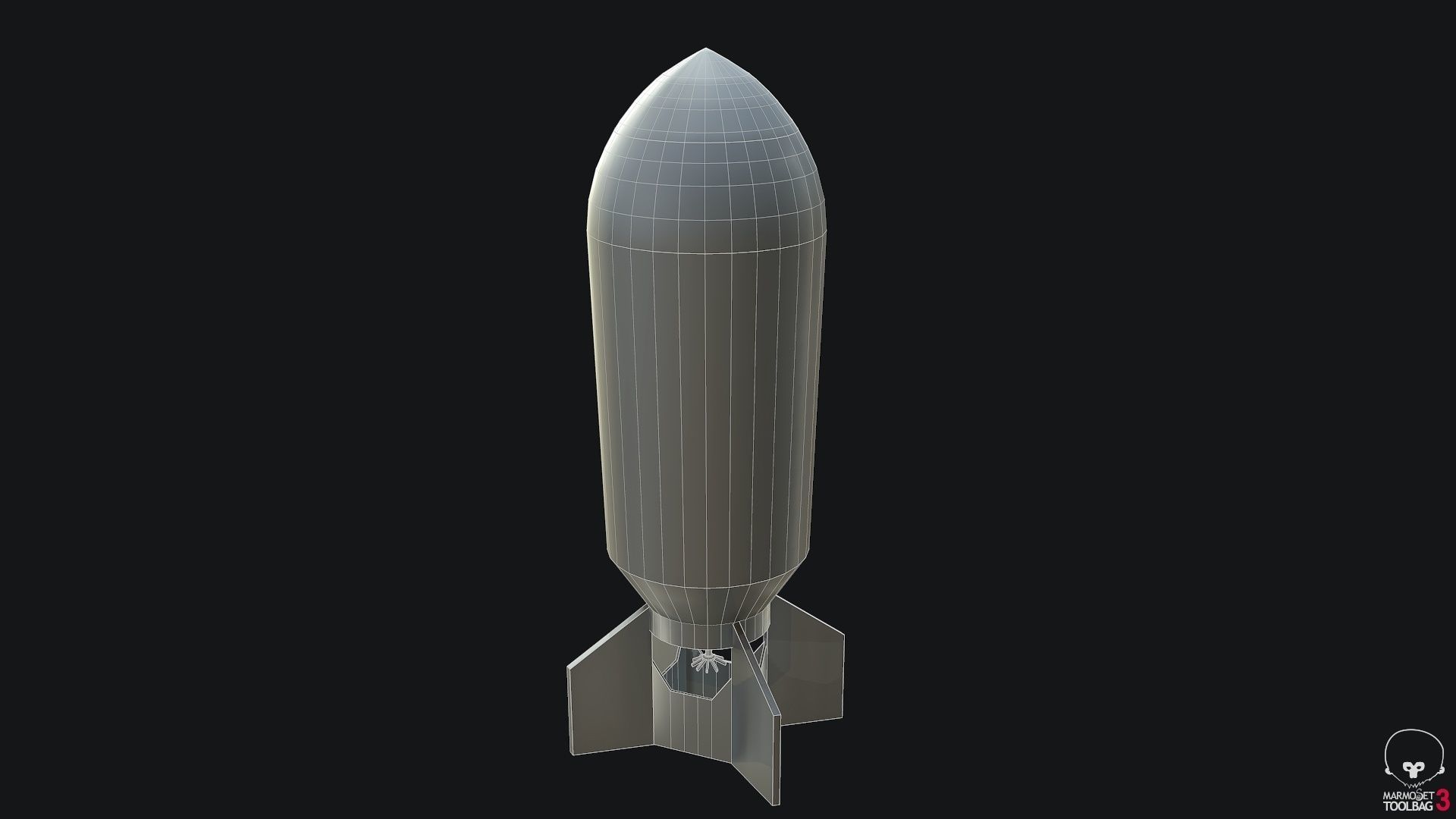 WWII US Torpedo Bomb PBR Low-poly 3D model_2