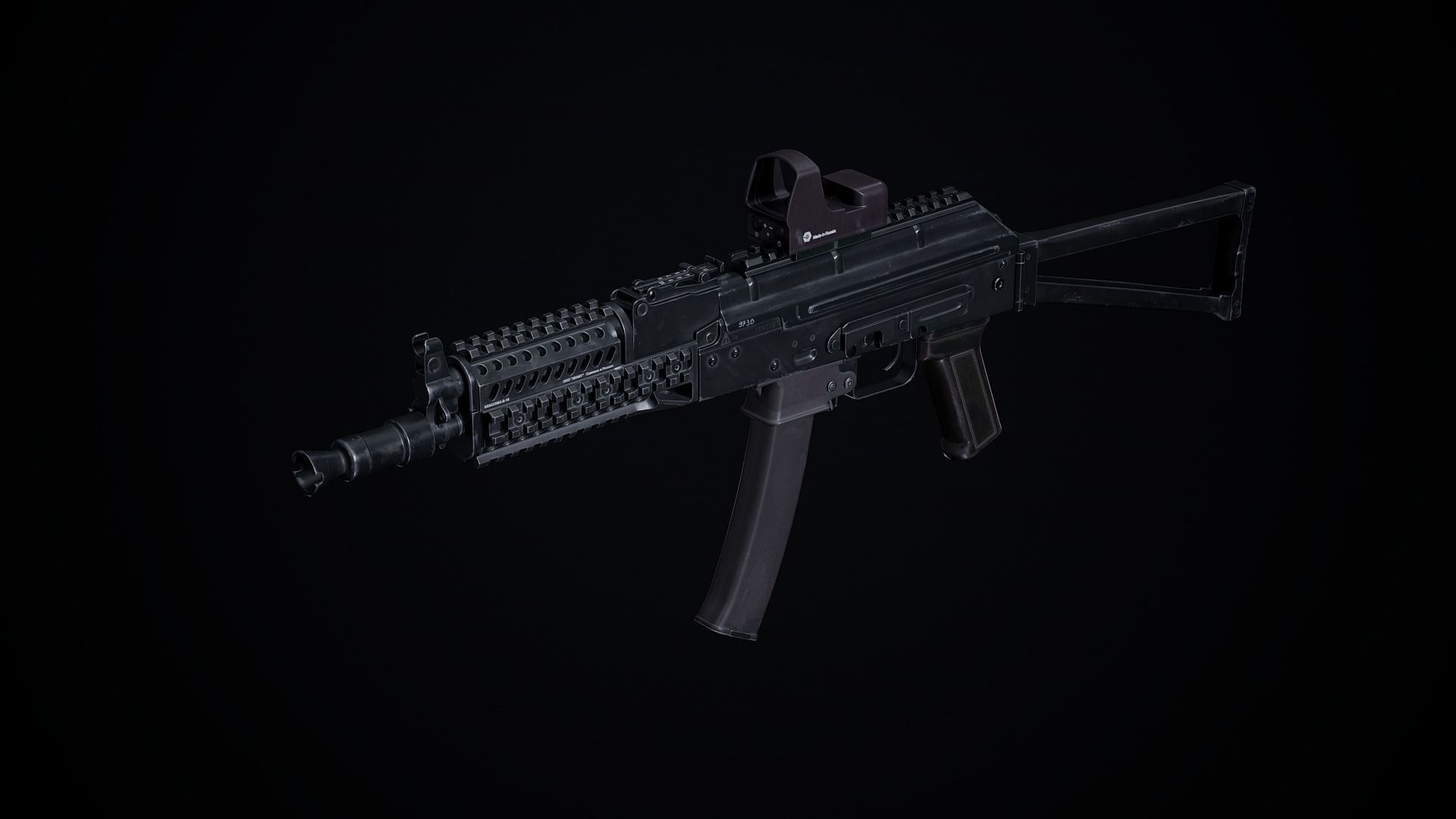 Handguard B10 and B19 for AKs PBR Low-poly 3D model_1