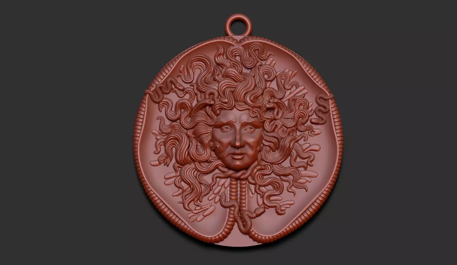 medusa pendant 3D print model_0
