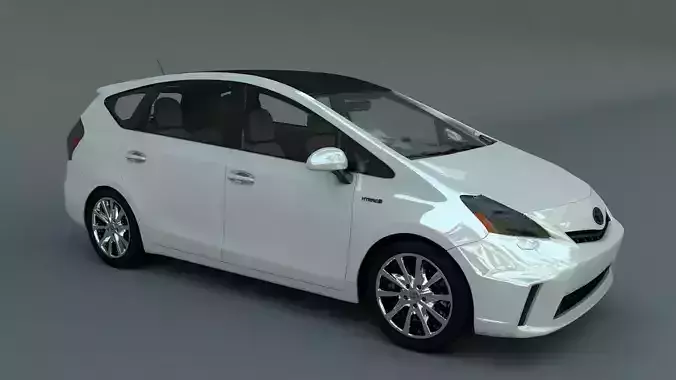 Car 3D Toyota Prius V 2011