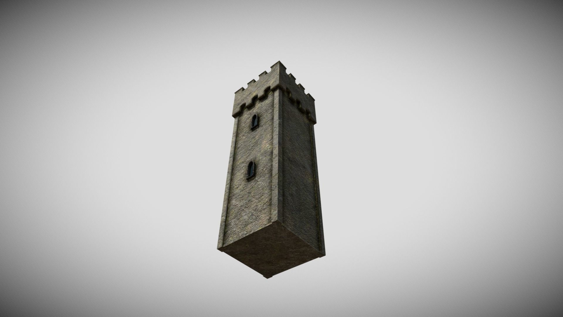 Medieval Castle Tower Low-poly 3D model_7