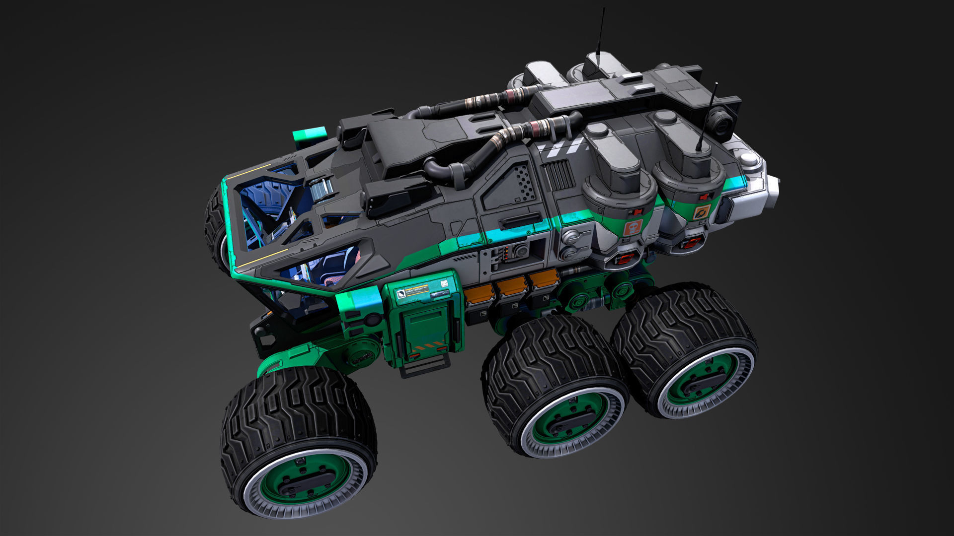 Mars Rover vehicle Low-poly 3D model_1