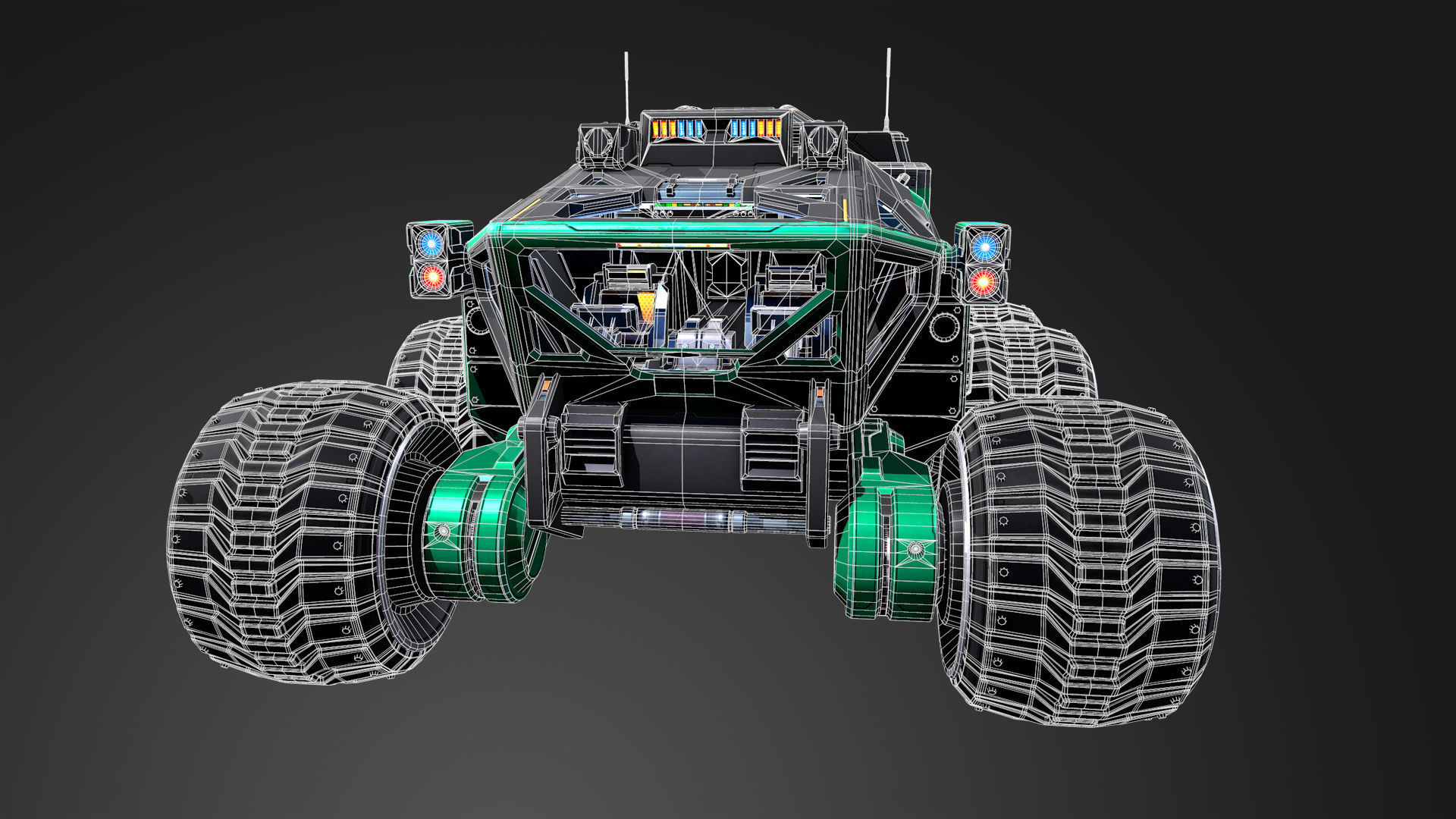 Mars Rover vehicle Low-poly 3D model_8