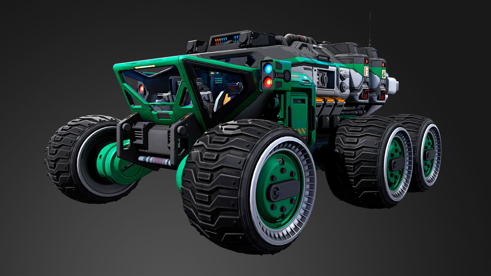 Mars Rover vehicle Low-poly 3D model_2