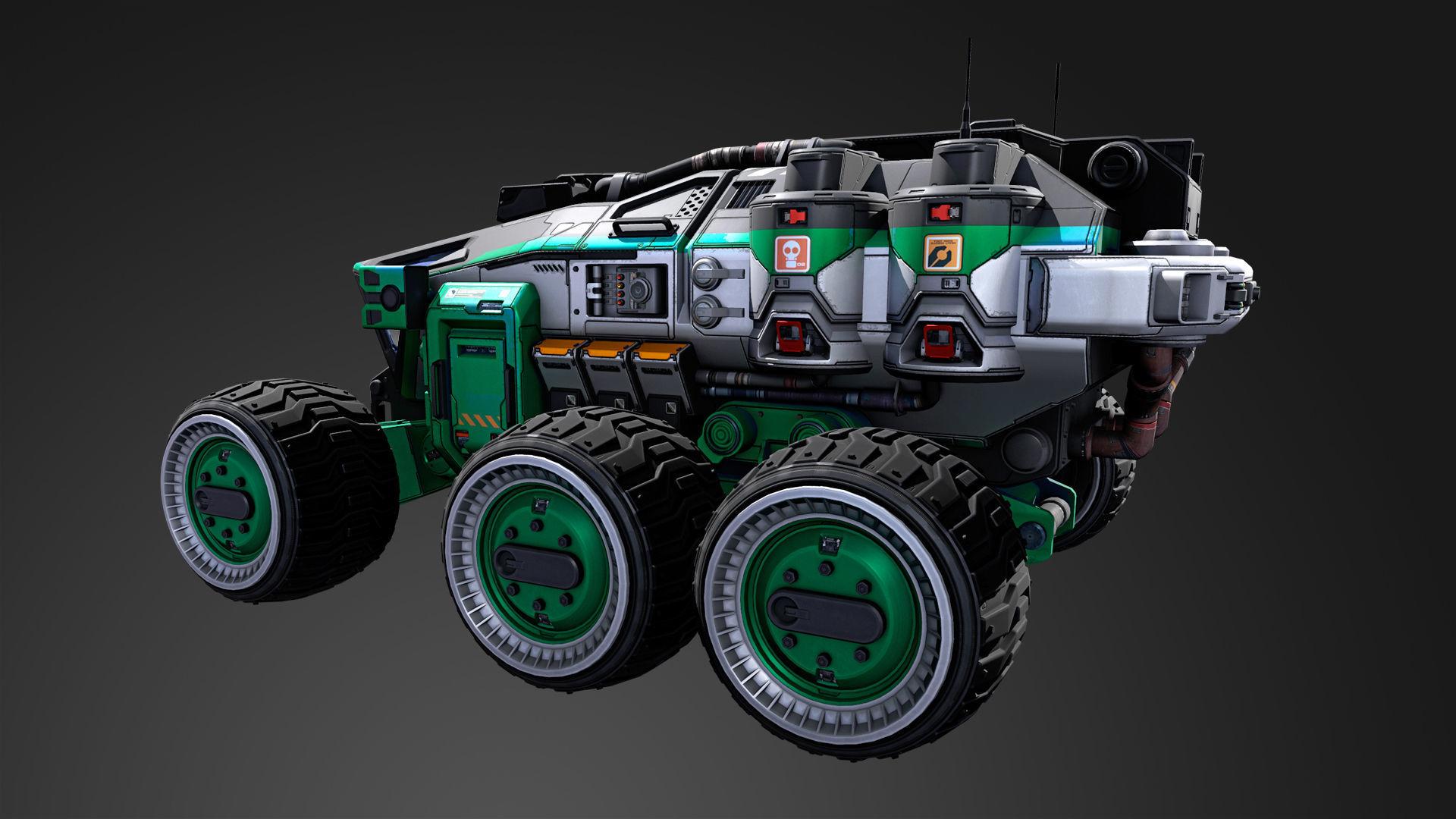 Mars Rover vehicle Low-poly 3D model_3