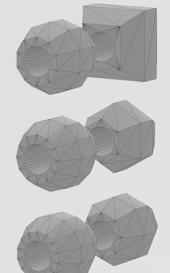 Geometric faceted beads and charms 3D print model_12