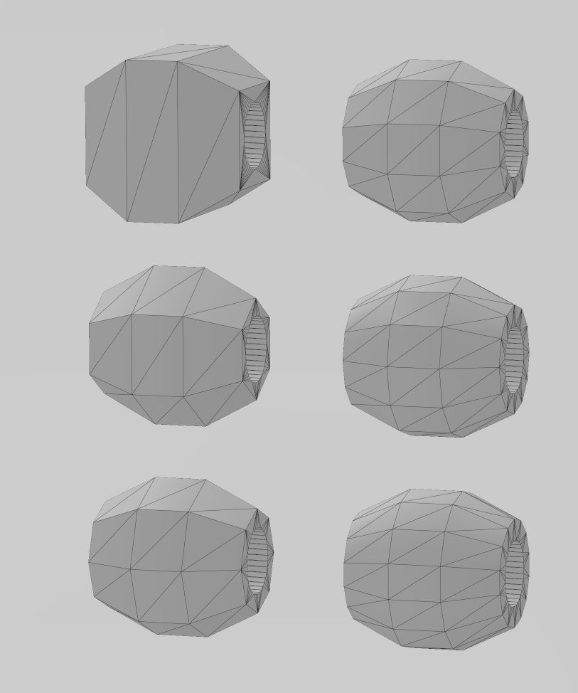 Geometric faceted beads and charms 3D print model_11