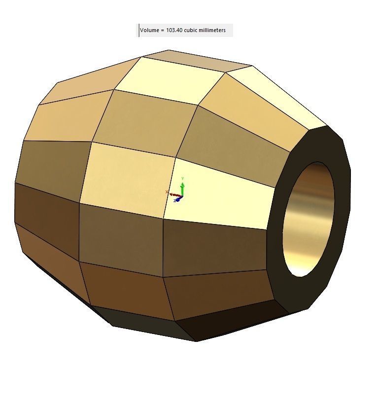 Geometric faceted beads and charms 3D print model_9