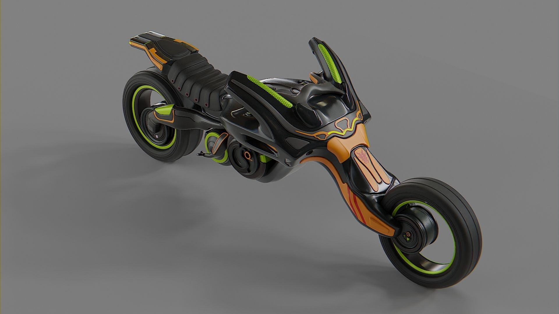 Futuristic motorbike concept model 3D model_5