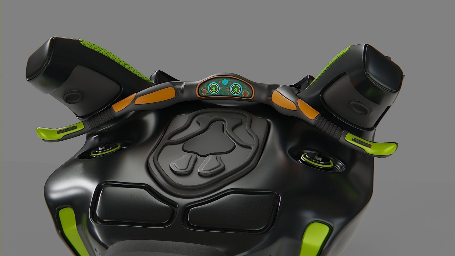 Futuristic motorbike concept model 3D model_8