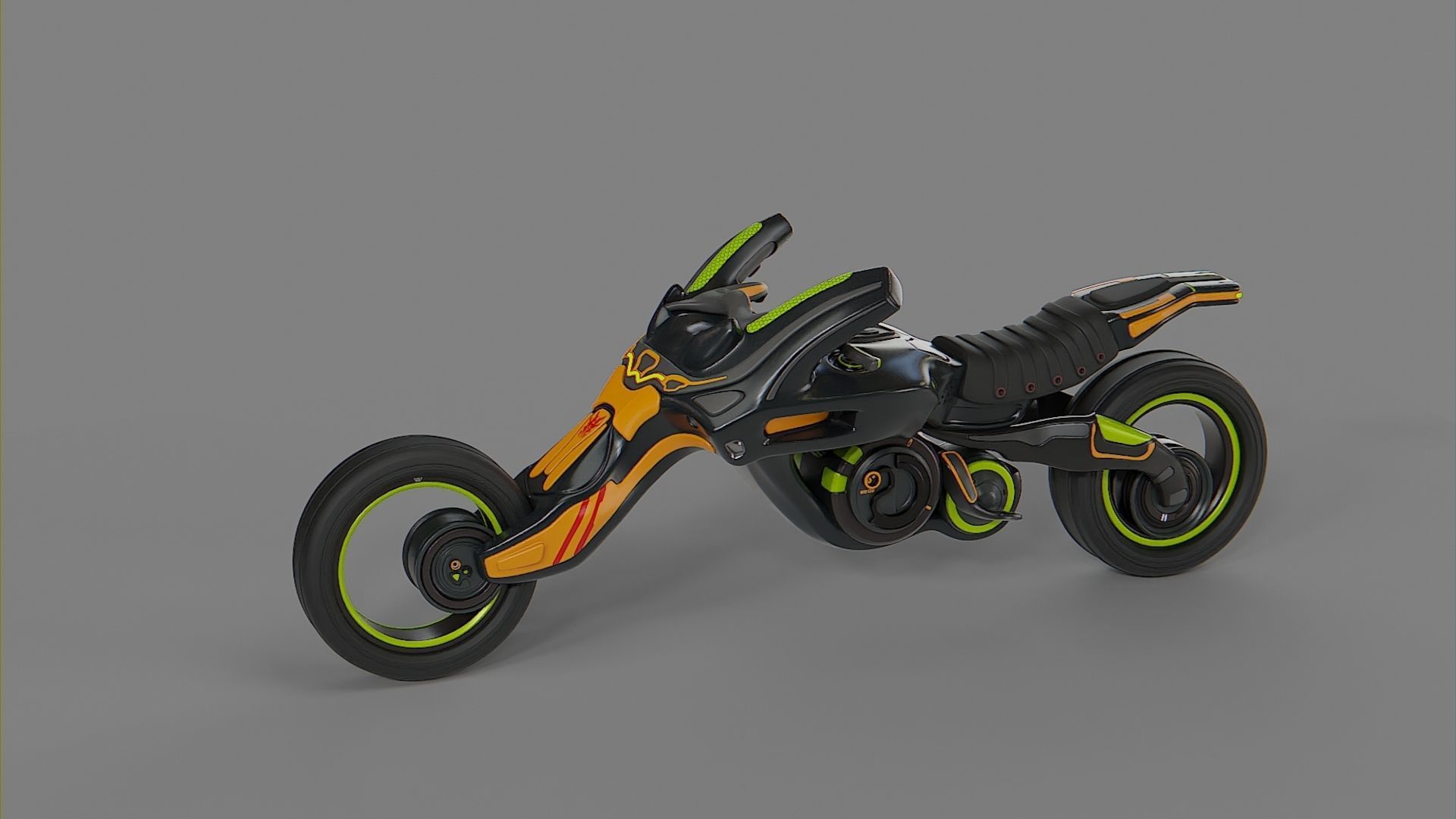 Futuristic motorbike concept model 3D model_9