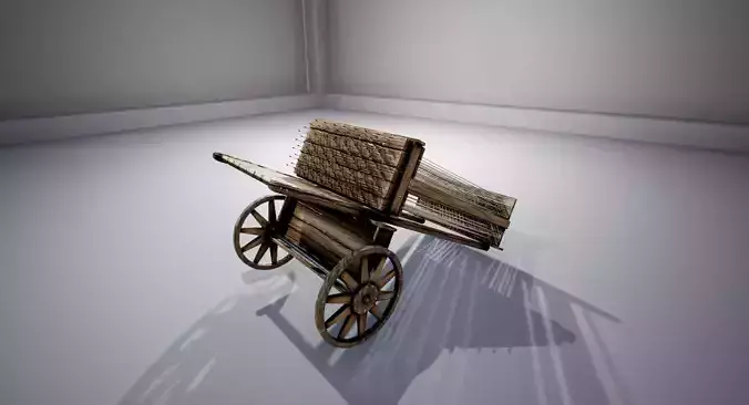 Hawcha wooden cart on wheels