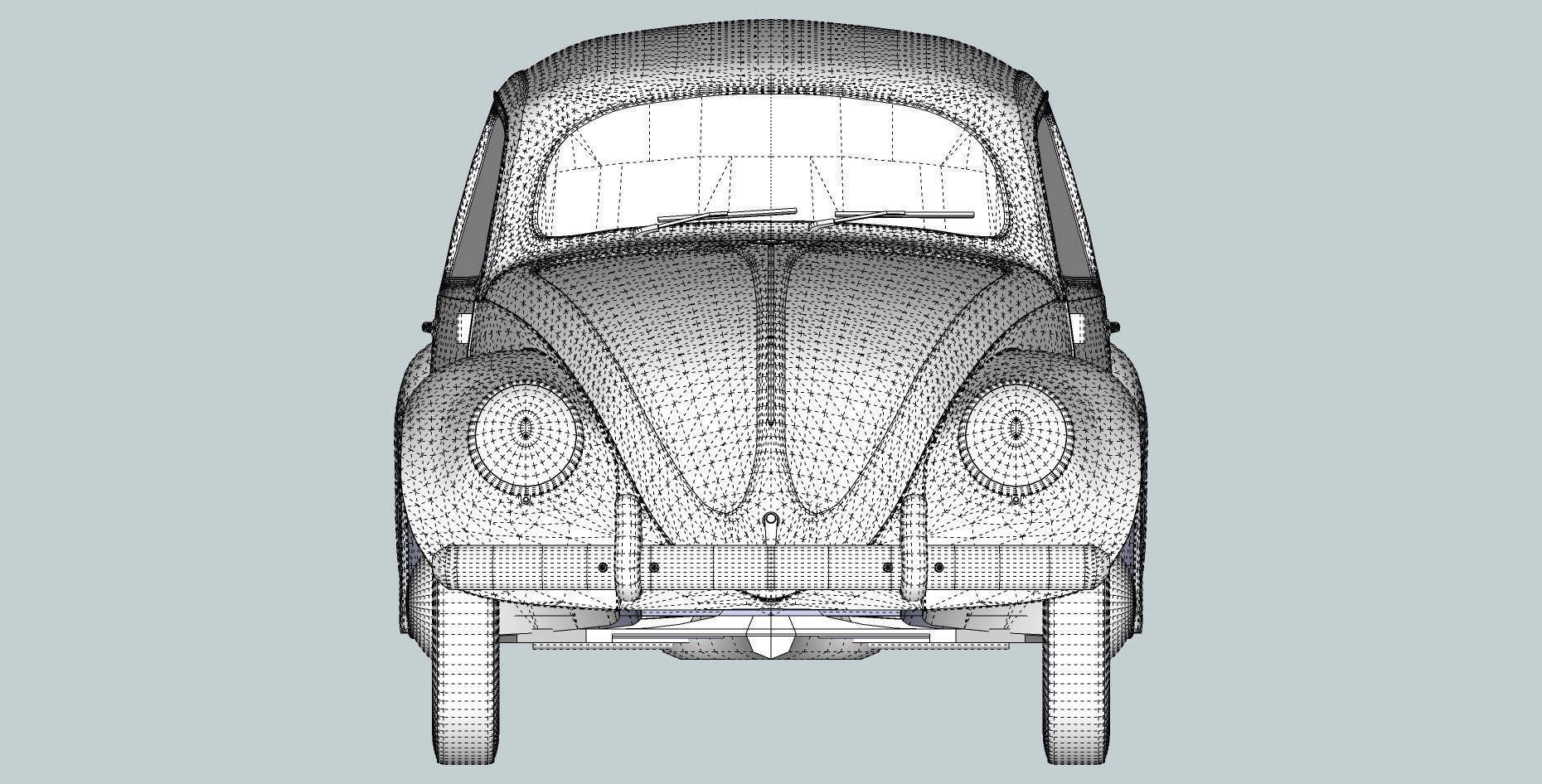 Volkswagen beetle 40s - 50s 3D model_15
