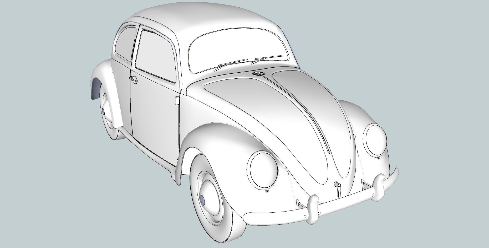 Volkswagen beetle 40s - 50s 3D model_14
