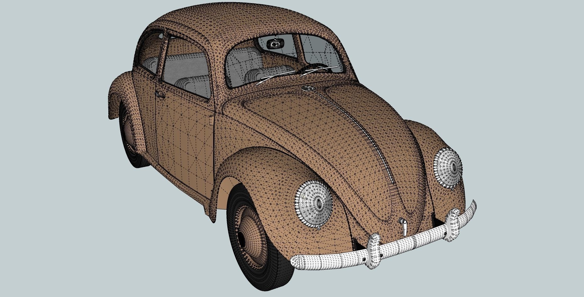 Volkswagen beetle 40s - 50s 3D model_10