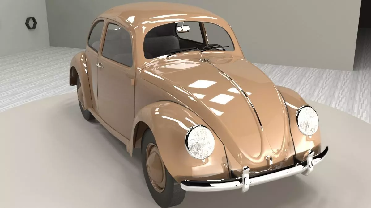 Volkswagen beetle 40s - 50s 3D model_0