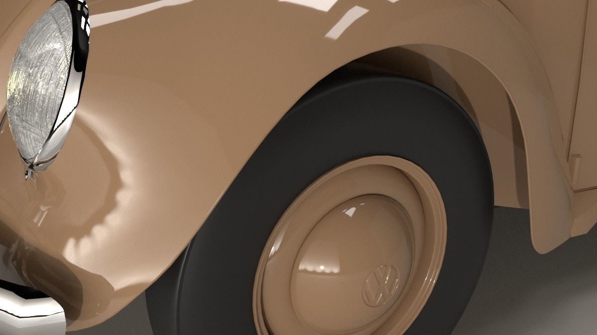 Volkswagen beetle 40s - 50s 3D model_4