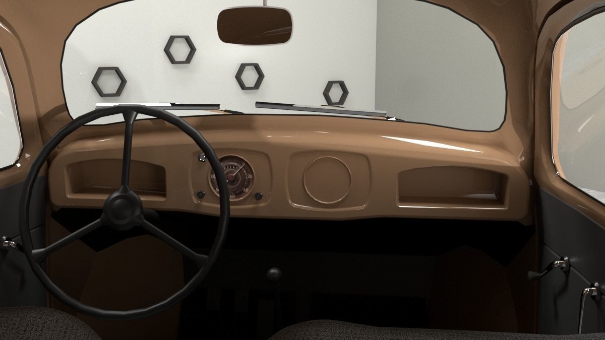 Volkswagen beetle 40s - 50s 3D model_8
