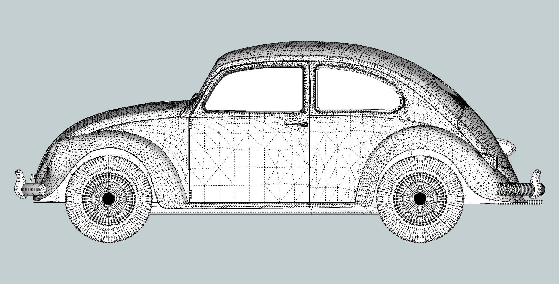 Volkswagen beetle 40s - 50s 3D model_17