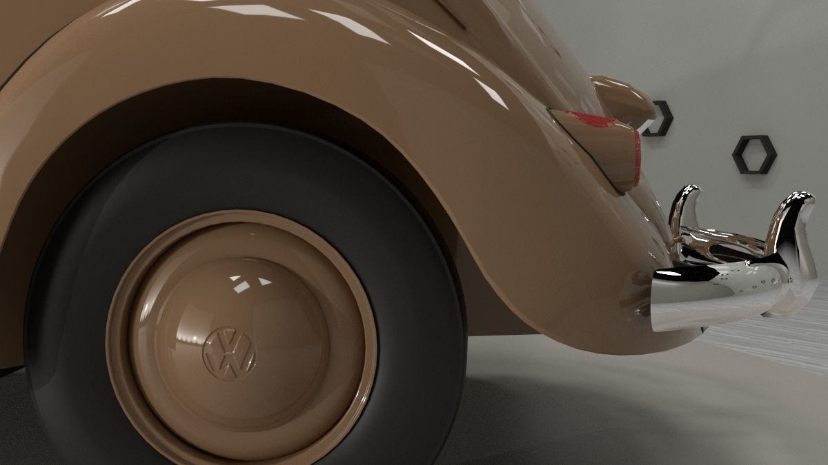 Volkswagen beetle 40s - 50s 3D model_3