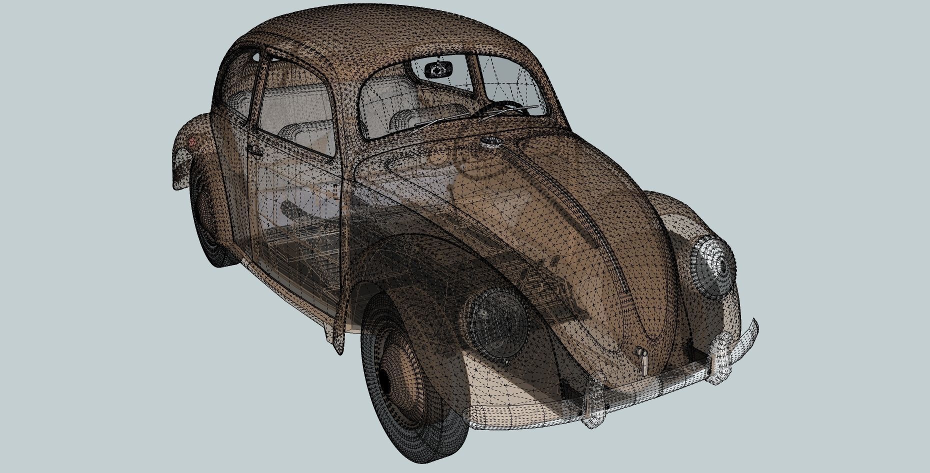 Volkswagen beetle 40s - 50s 3D model_13