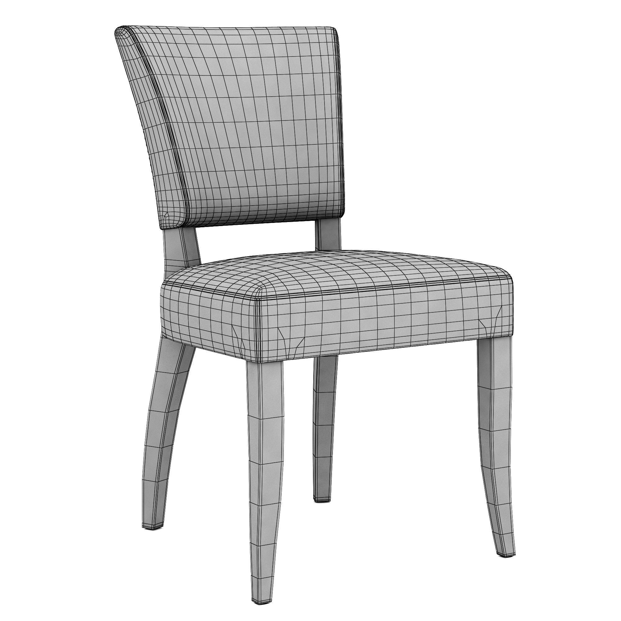 Restoration Hardware Adele Leather Side Chair 3D model_8