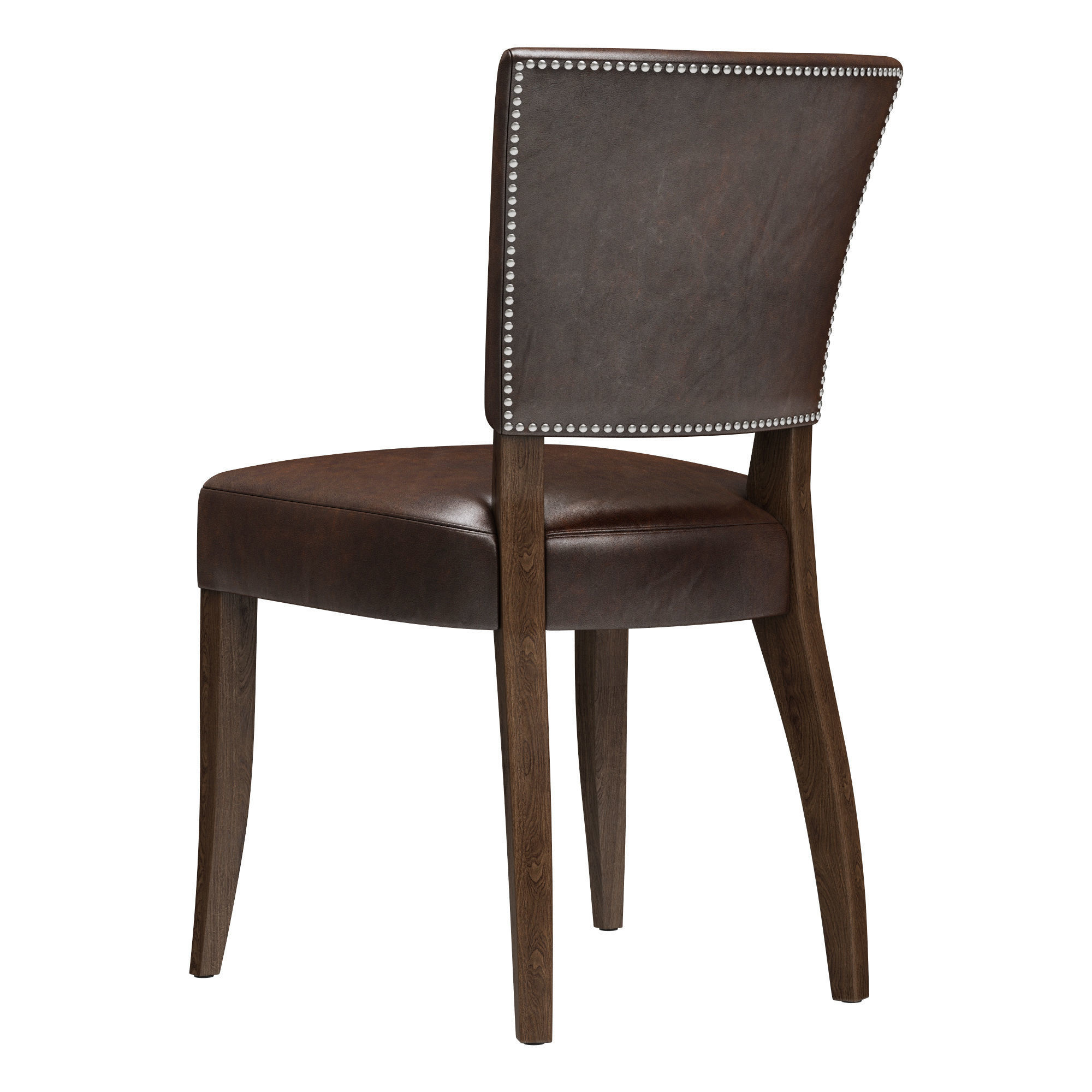 Restoration Hardware Adele Leather Side Chair 3D model_4