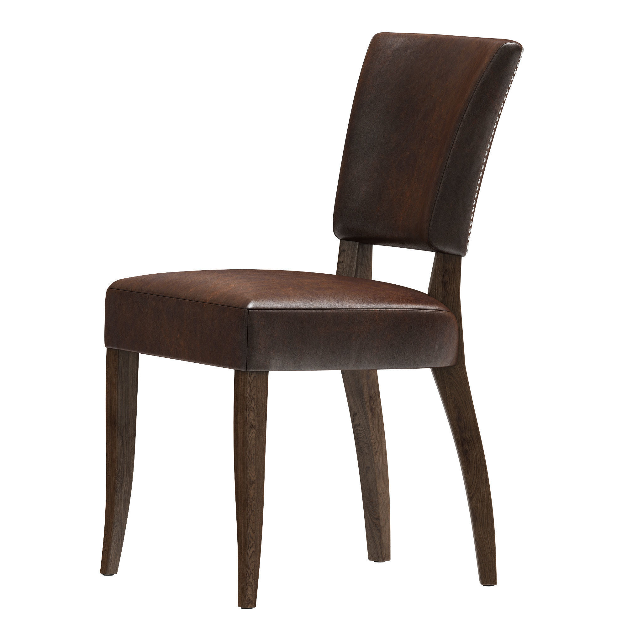 Restoration Hardware Adele Leather Side Chair 3D model_2