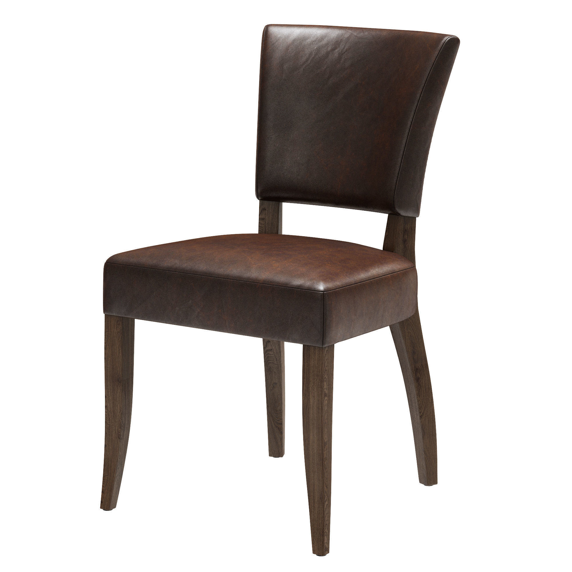 Restoration Hardware Adele Leather Side Chair 3D model_1