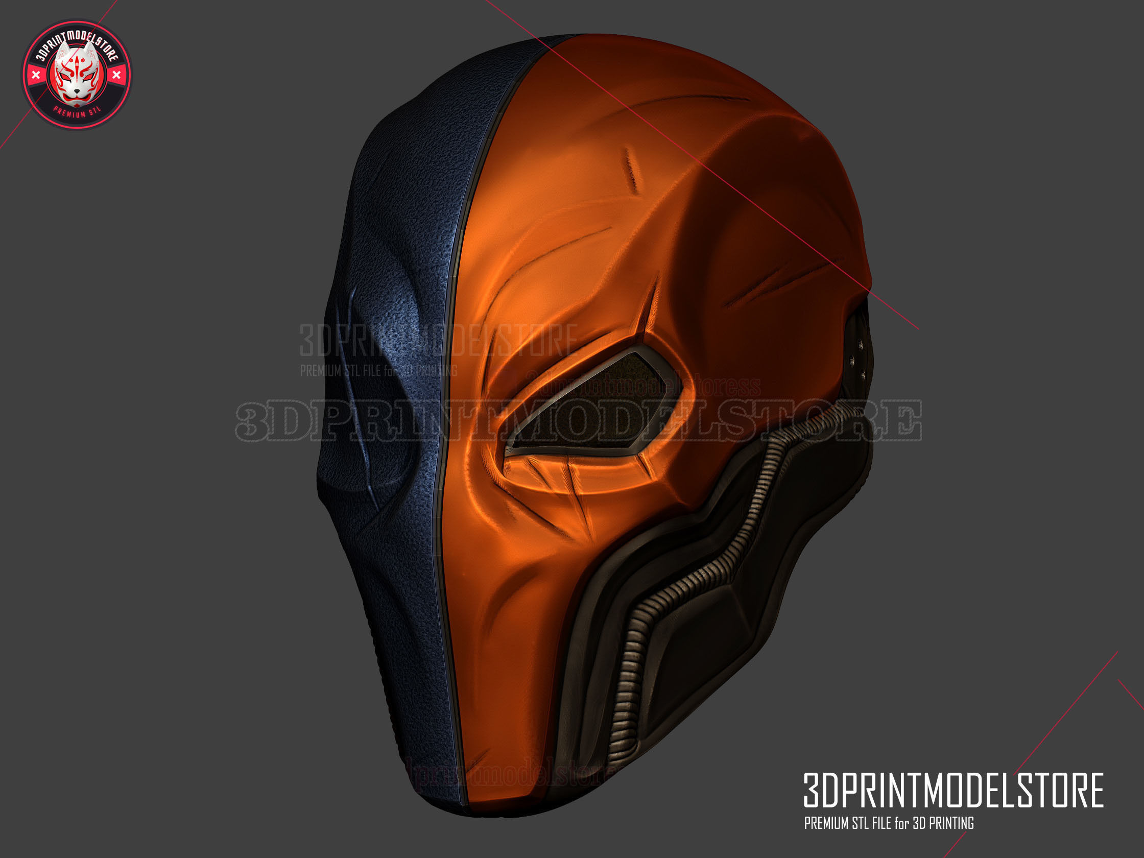 Deathstroke Mask Helmet Cosplay - Halloween Costume  3D print model_1