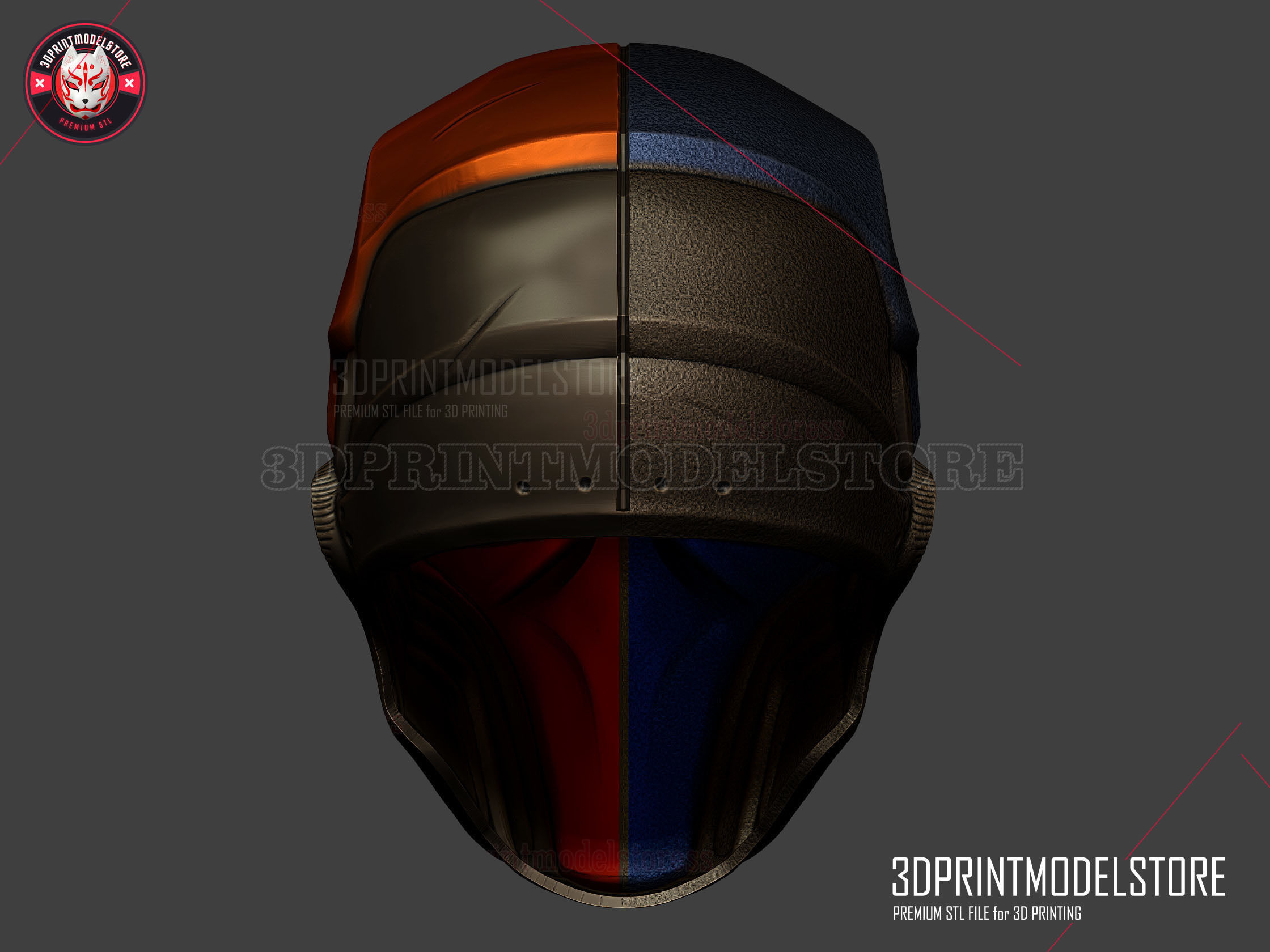 Deathstroke Mask Helmet Cosplay - Halloween Costume  3D print model_4