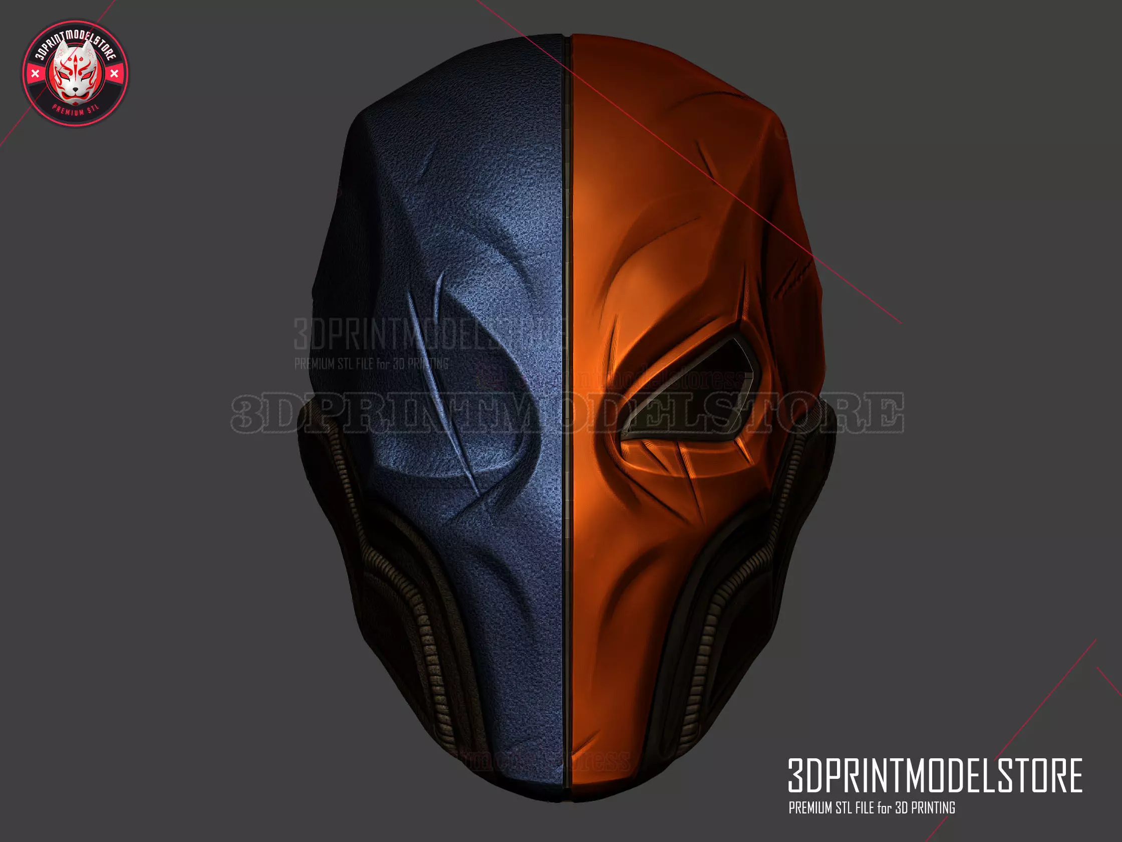 Deathstroke Mask Helmet Cosplay - Halloween Costume  3D print model_0