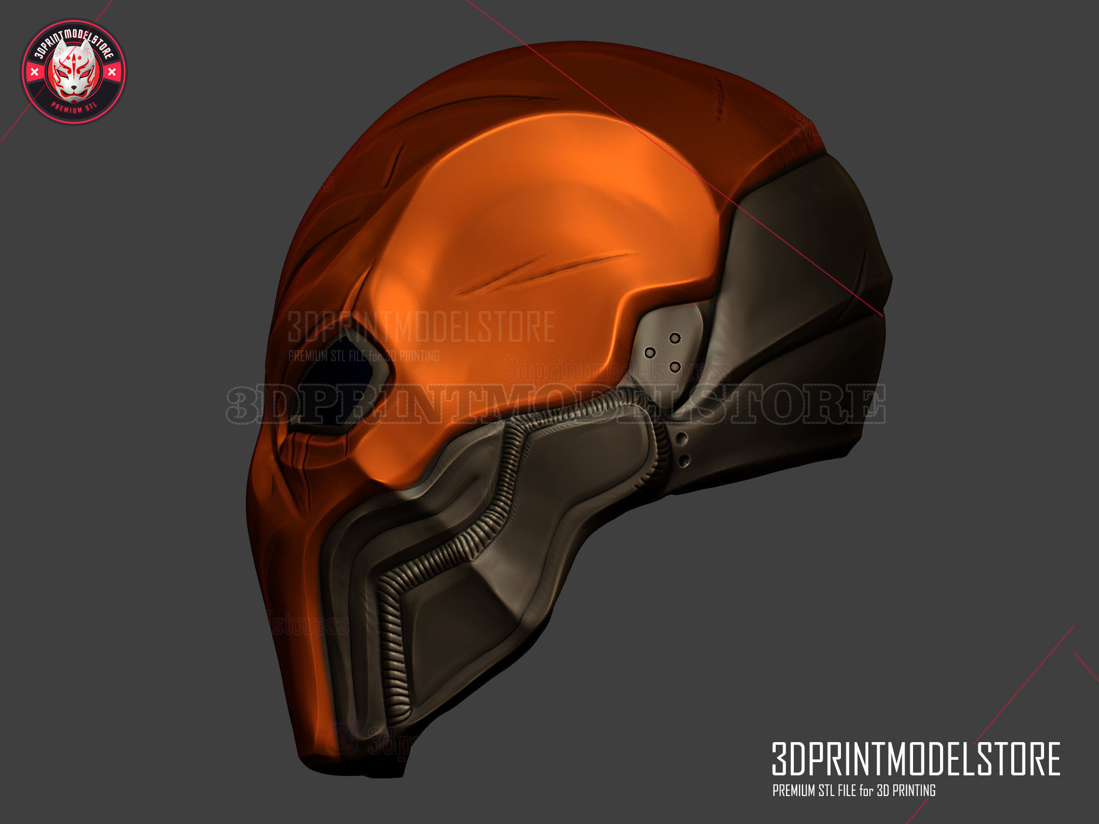 Deathstroke Mask Helmet Cosplay - Halloween Costume  3D print model_3
