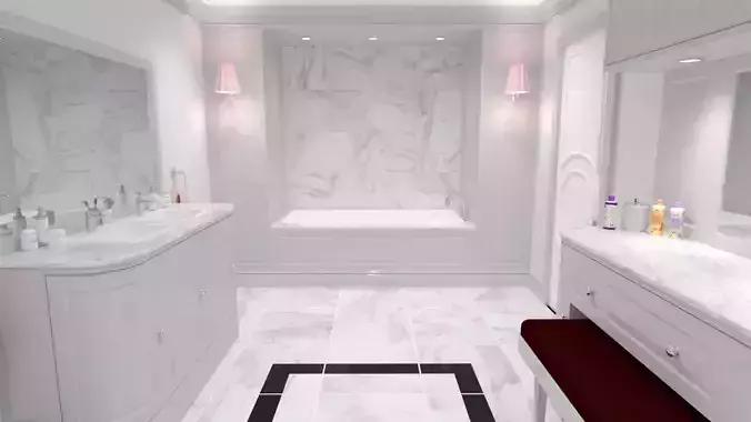 Luxury Bathroom 3D model
