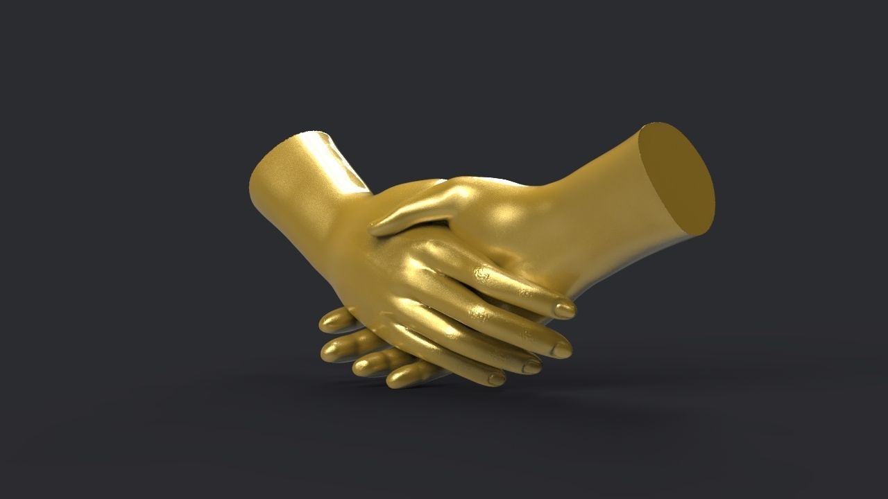 Shake hands 3D print model_7